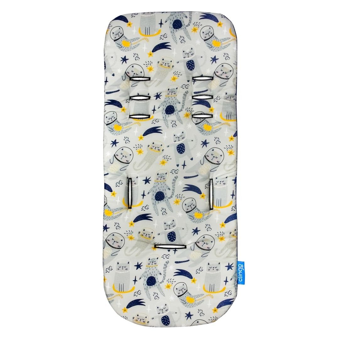 Almofada Clingo Memory Foam para Carrinho: Conforto Dupla Face Espacial e Marinho