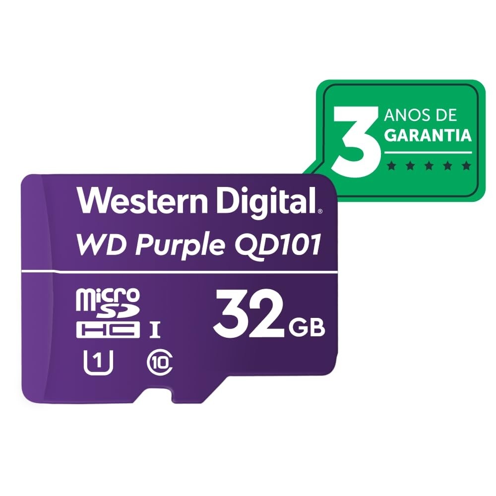 Cartão Micro SD 32GB WD Purple Intelbras: Gravação Contínua e Durabilidade para Câmeras de Segurança