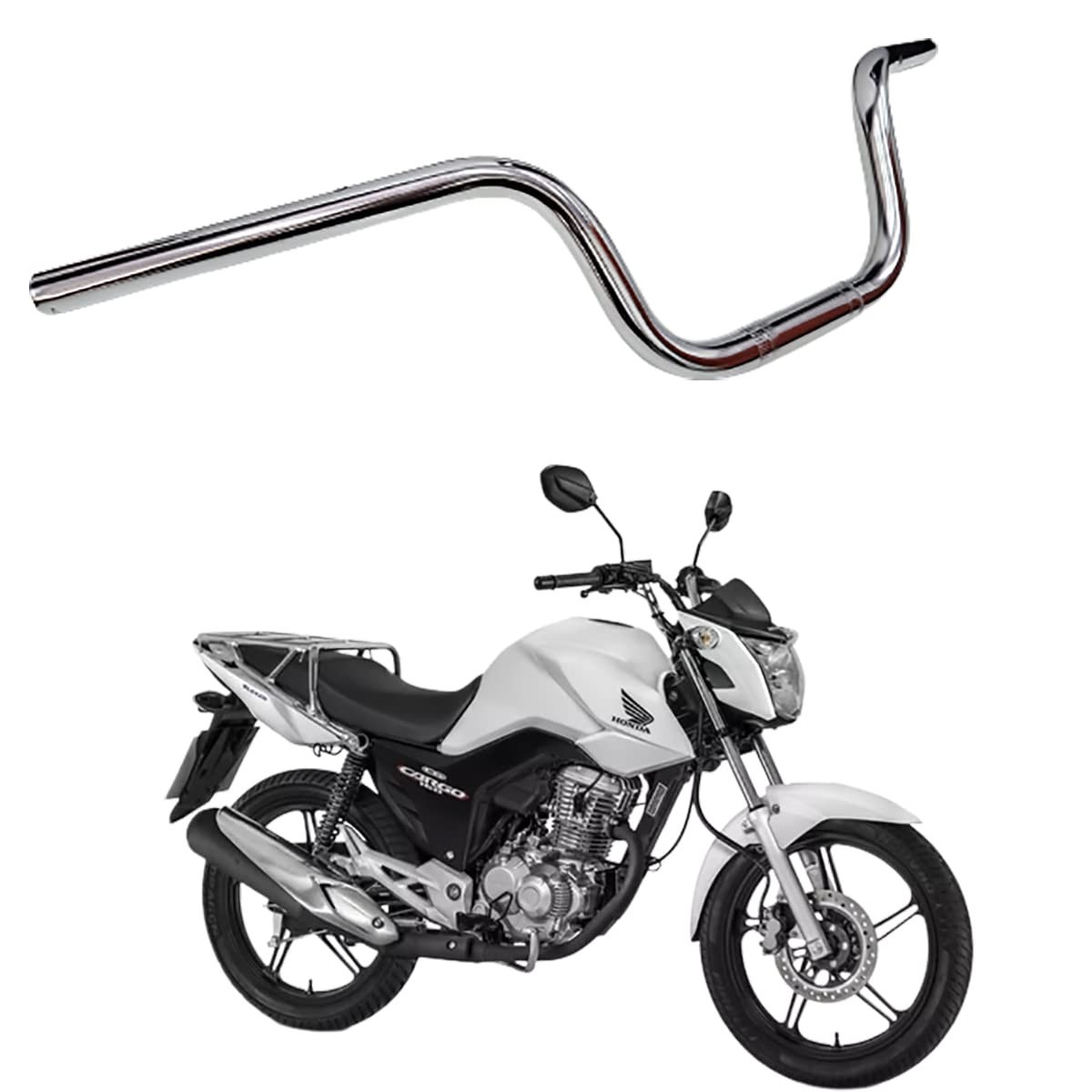 Guidão Moto CG Cargo 160 Original Cromado: Estilo e Durabilidade (2016-2023)