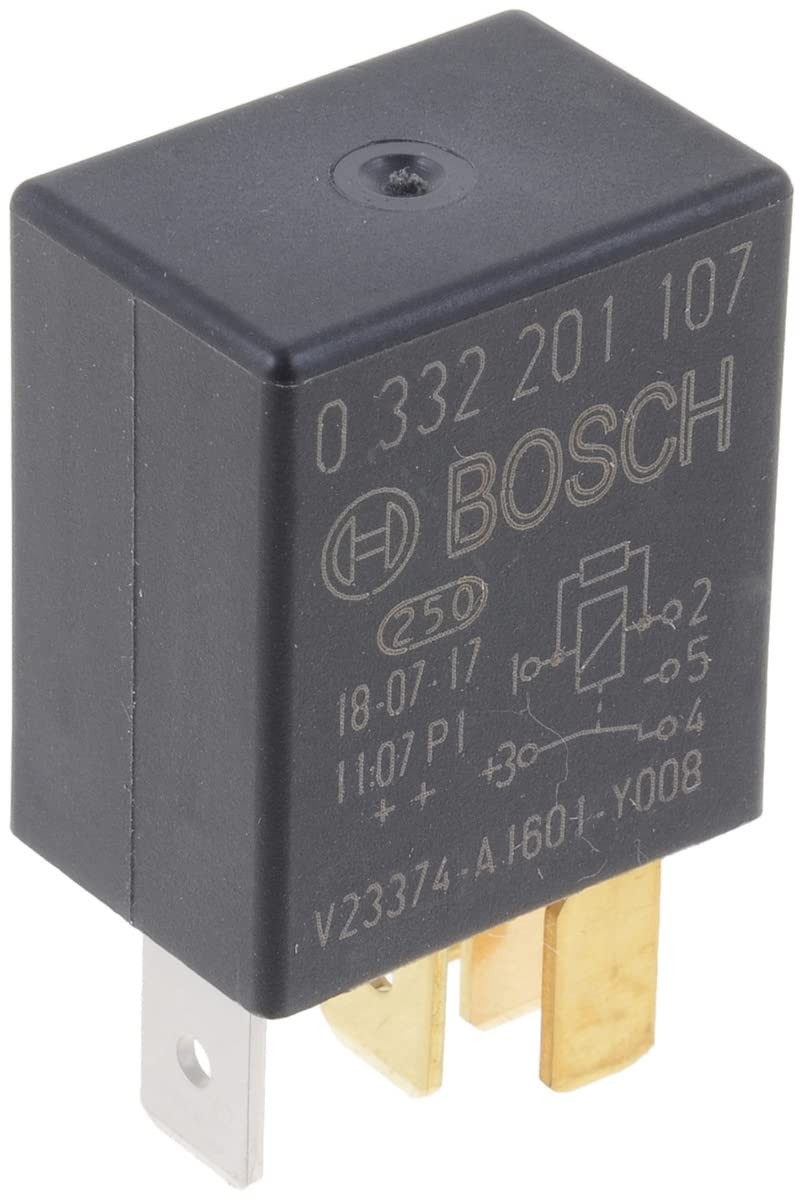 Micro Relé Bosch 0332201107: 5 Pinos, 12V, 30/10A - Durabilidade e Performance