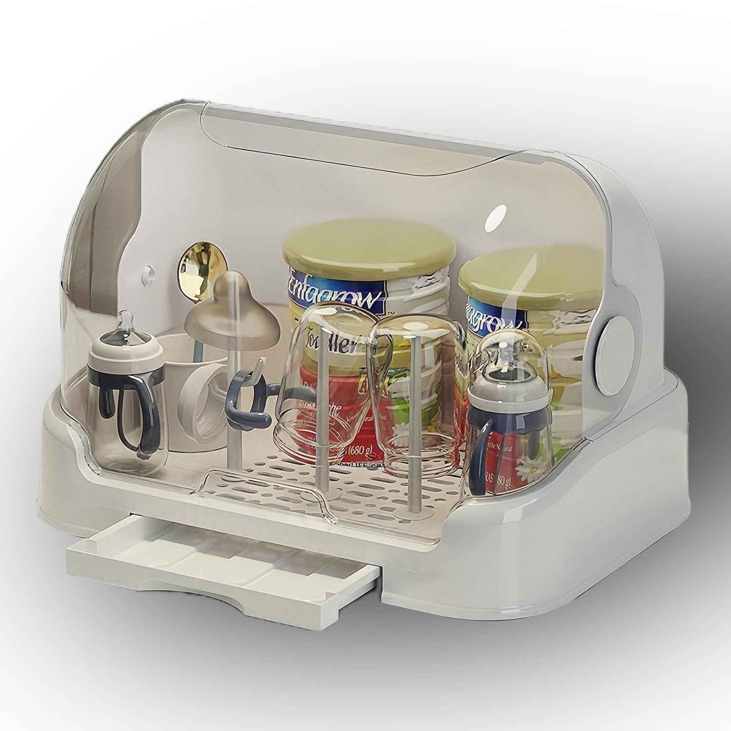 Organizador de Mamadeiras Zdolmy com Capa - Armazenamento Portátil e Durável para Cozinha e Armário