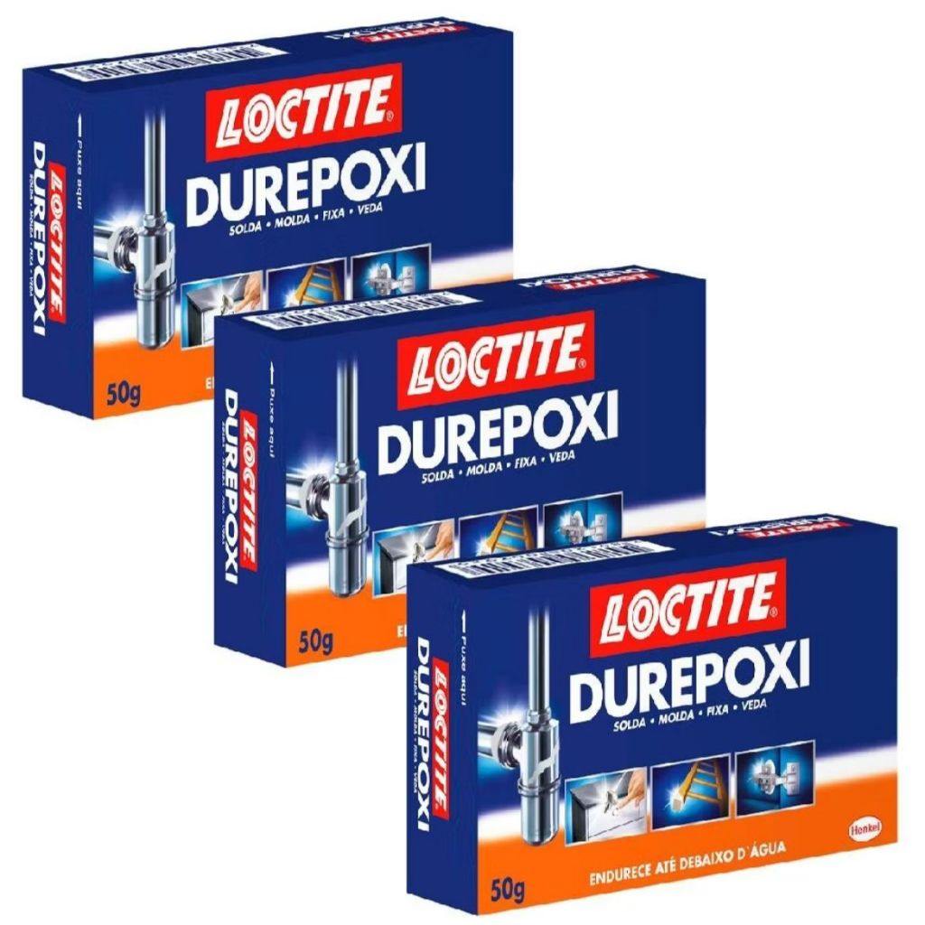 Durepoxi Cola Epóxi Ultra Forte 50g – Kit com 3 Tubos para Reparos Indestrutíveis