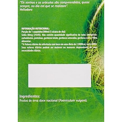 Chá Real Erva Doce: Frescor e Bem-Estar (1,5g)