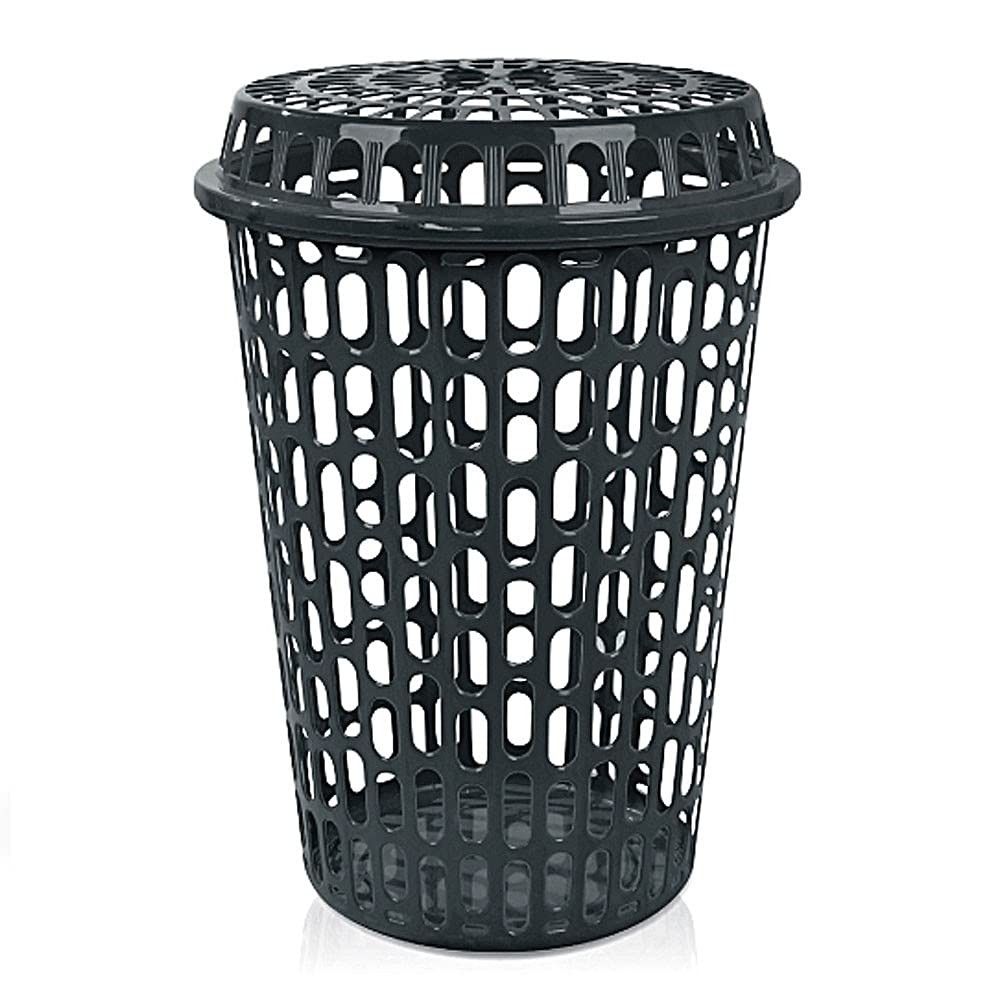 Cesto Plástico Telado com Tampa 60L - Organize com Estilo e Praticidade!