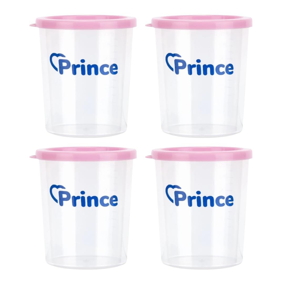 Kit 4 Copos Potes Leite Materno 60ml com Tampa - Segurança e Conveniência para Mães Modernas