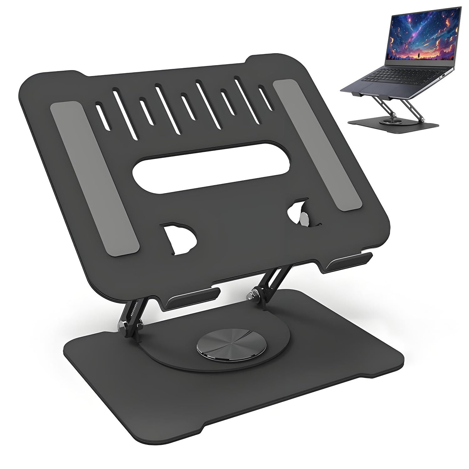 Suporte Ergonômico Articulado para Notebook com Ajuste de Altura e Inclinação