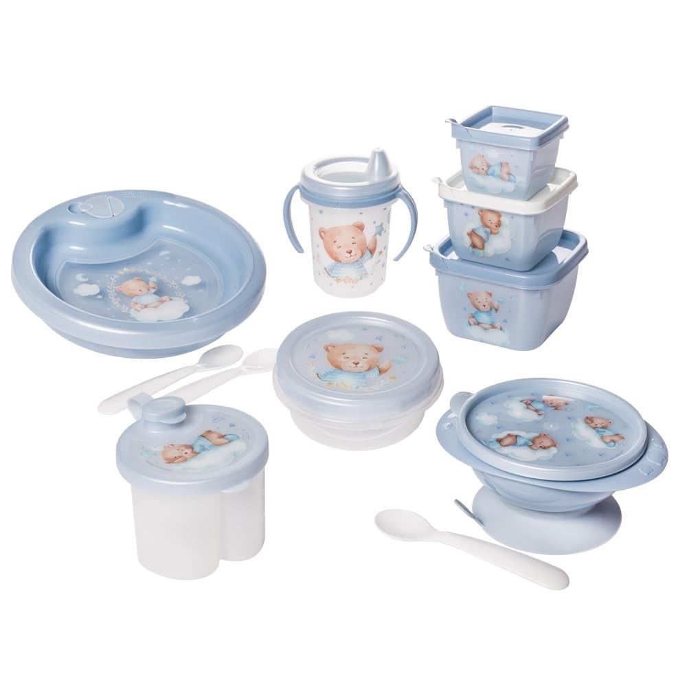Conjunto para Introdução Alimentar Urso 6 Peças - Seguro, Prático e Saudável