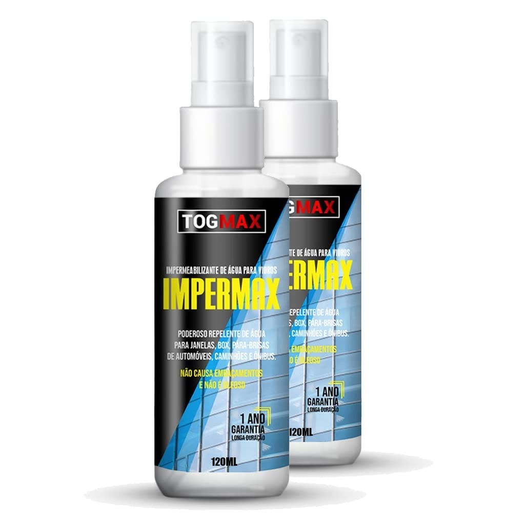 Kit Impermax: Repelente de Água e Cristalizador para Vidros - Visão Cristalina e Segura 240mL