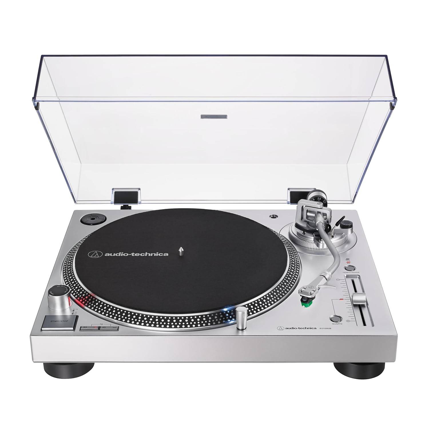 Toca-Discos Audio-Technica ATLP120XUSBSV Prata: Som Analógico e Digital com USB