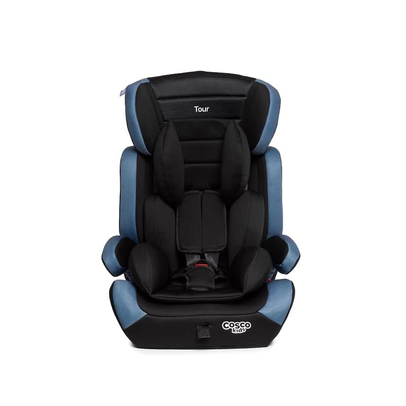 Cadeirinha Cosco Kids Tour 9-36kg: Segurança e Conforto Evolutivo em Preto e Azul