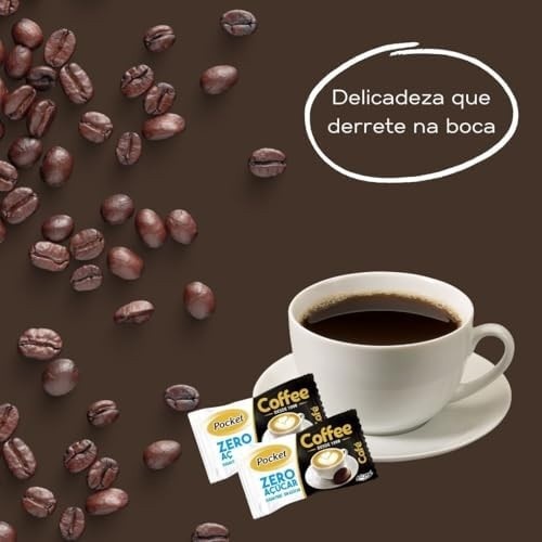 Bala de Café e Leite Zero Açúcar Pocket 2 Cx/ 100un - 230g
