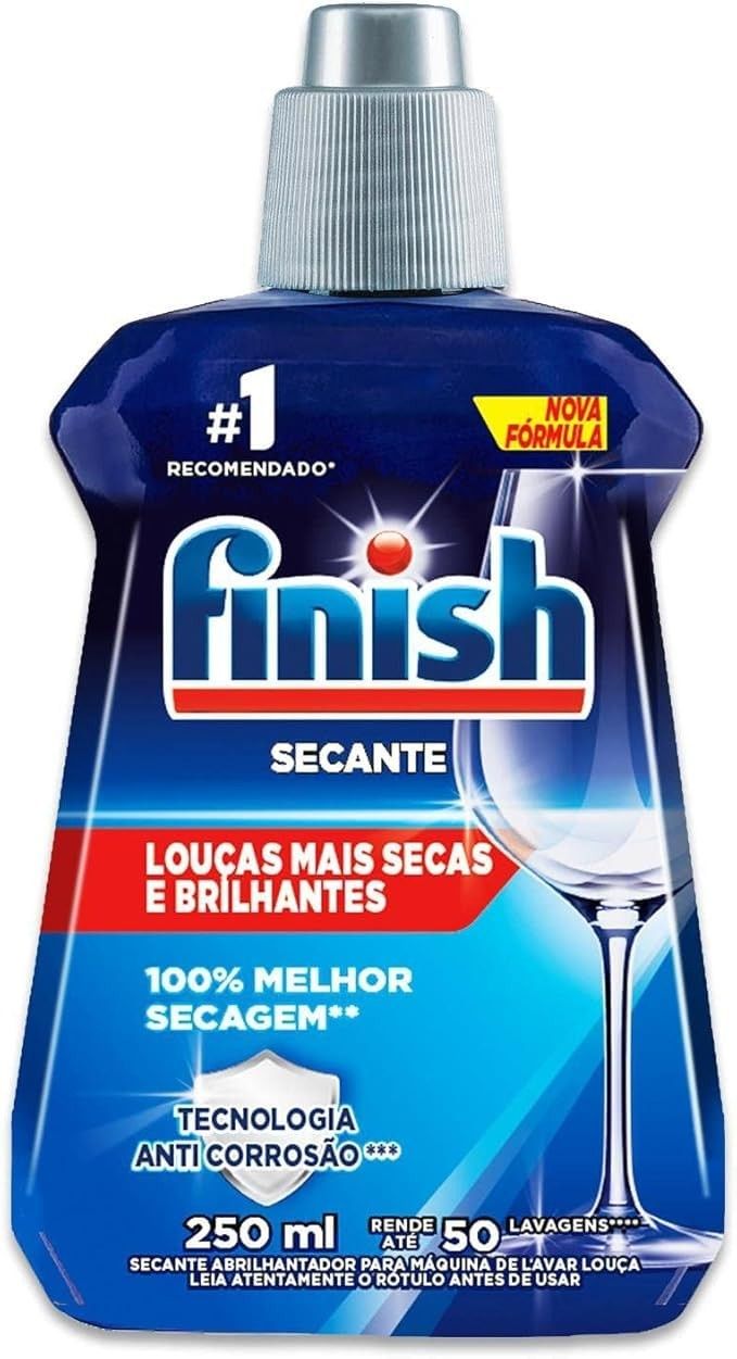 Finish Secante para Lava-Louças Abrilhantador 250ml - Secagem Perfeita e Brilho Impecável
