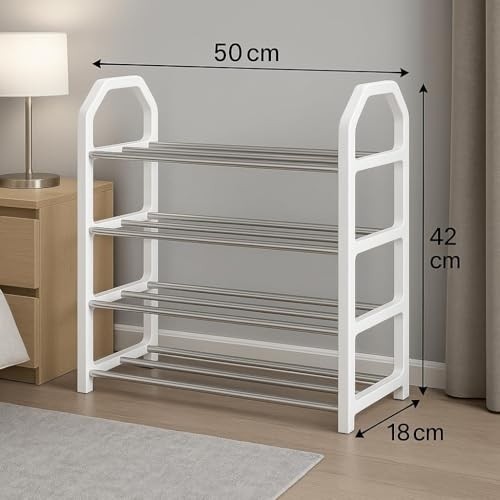 Sapateira Vertical 4 Andares - Organizador de Sapatos Resistente e Compacto para Casa
