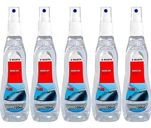 Kit 5 Cristalizadores Wurth Water Off: Visibilidade Impecável e Segurança na Chuva