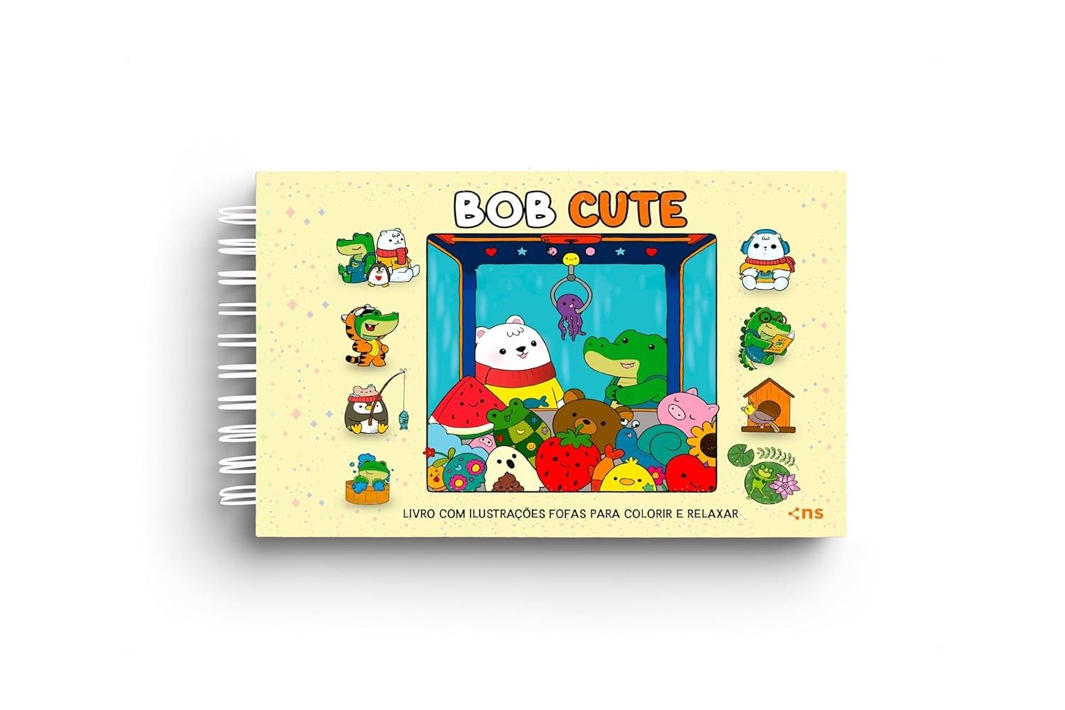 Livro de Colorir Bob Cute Capa Dura - Ilustrações Fofas para Relaxar e Criar