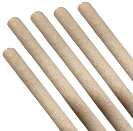 Kit com 5 Cabos de Madeira com Rosca 120 cm - Ideal para Vassouras e Rodo