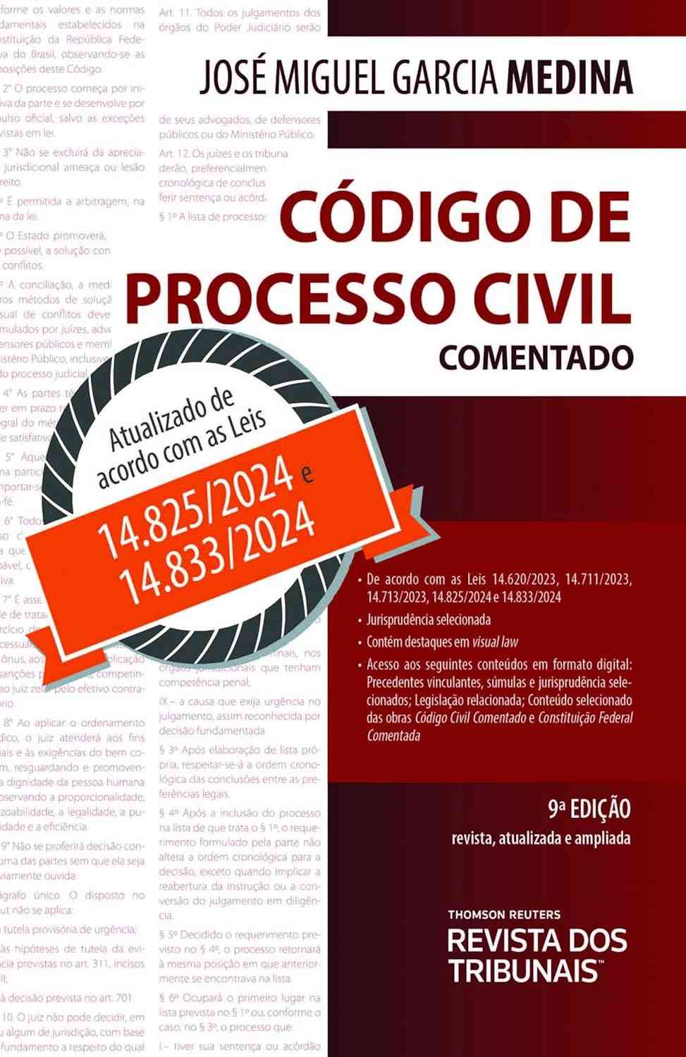 Código de Processo Civil Comentado 9ª Edição: Atualizado e Essencial