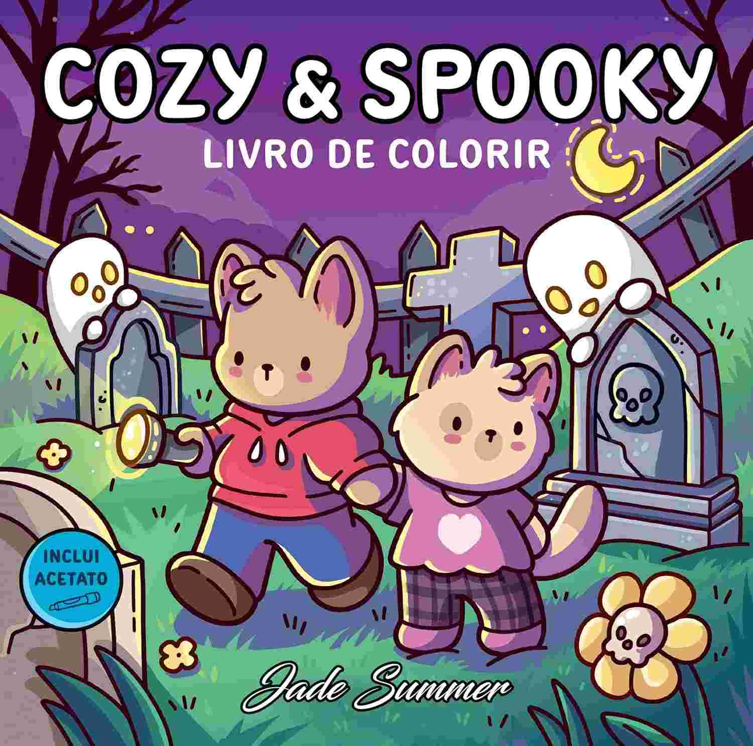 Cozy & Spooky: Livro de Colorir Divertido e Relaxante para Todas as Idades