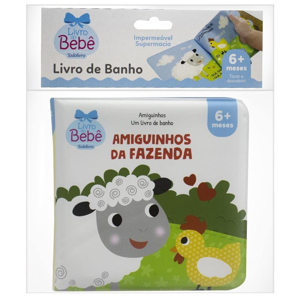 Amiguinhos - Um Livro de Banho: Amiguinhos da Fazenda | Livrinho Divertido e Seguro para Banho