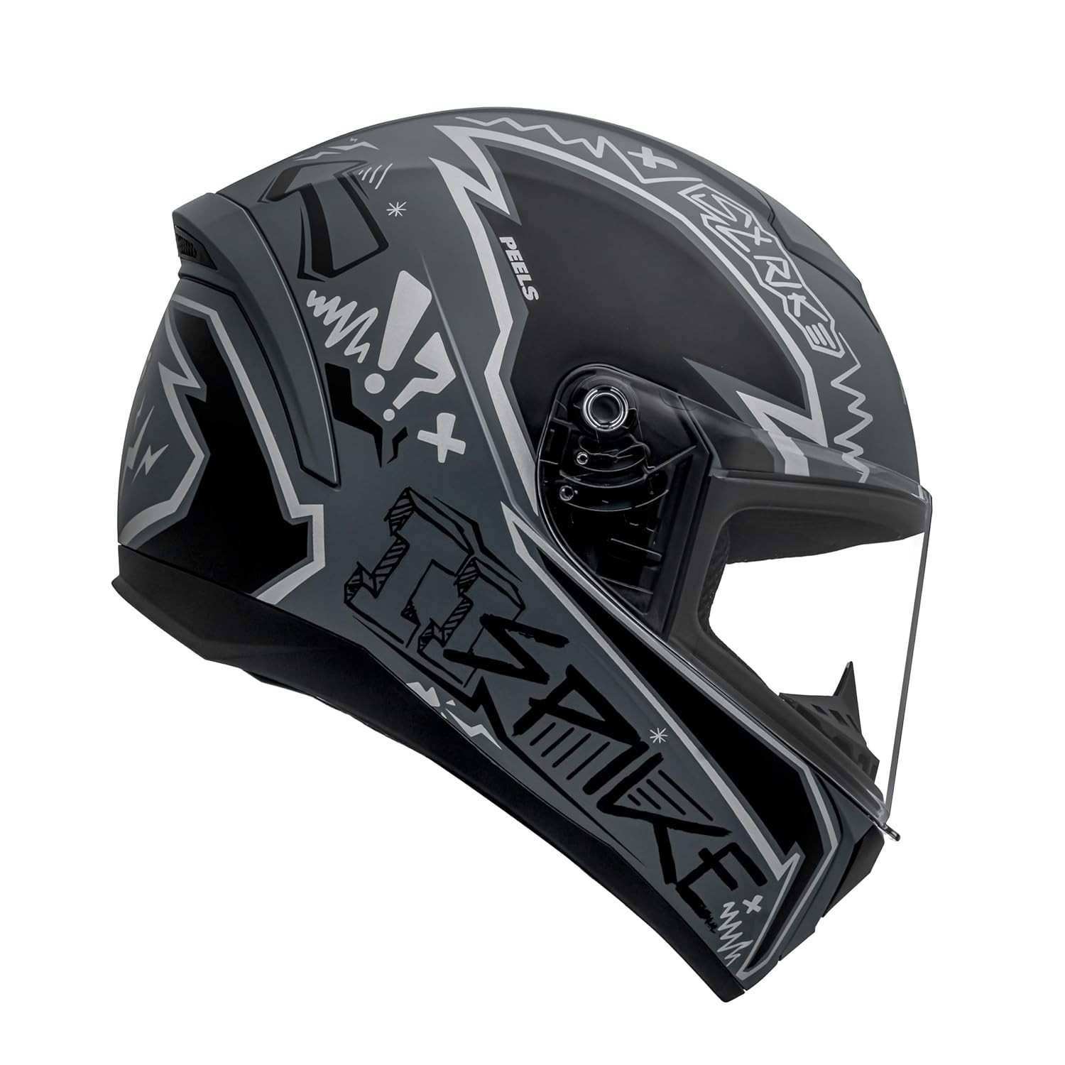 Capacete Peels Spike 2 STK 2.0: Segurança e Estilo para Sua Moto - Cinza Dark Fosco e Preto