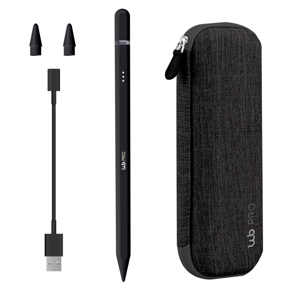 Caneta Pencil PRO WB Preta para iPad: Precisão, Conexão Magnética e Display de Bateria | Estojo Incluso