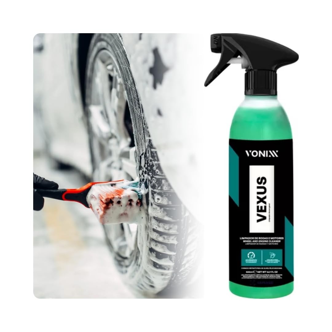 Limpador Poderoso para Rodas, Motores e Partes Metálicas de Carros e Motos