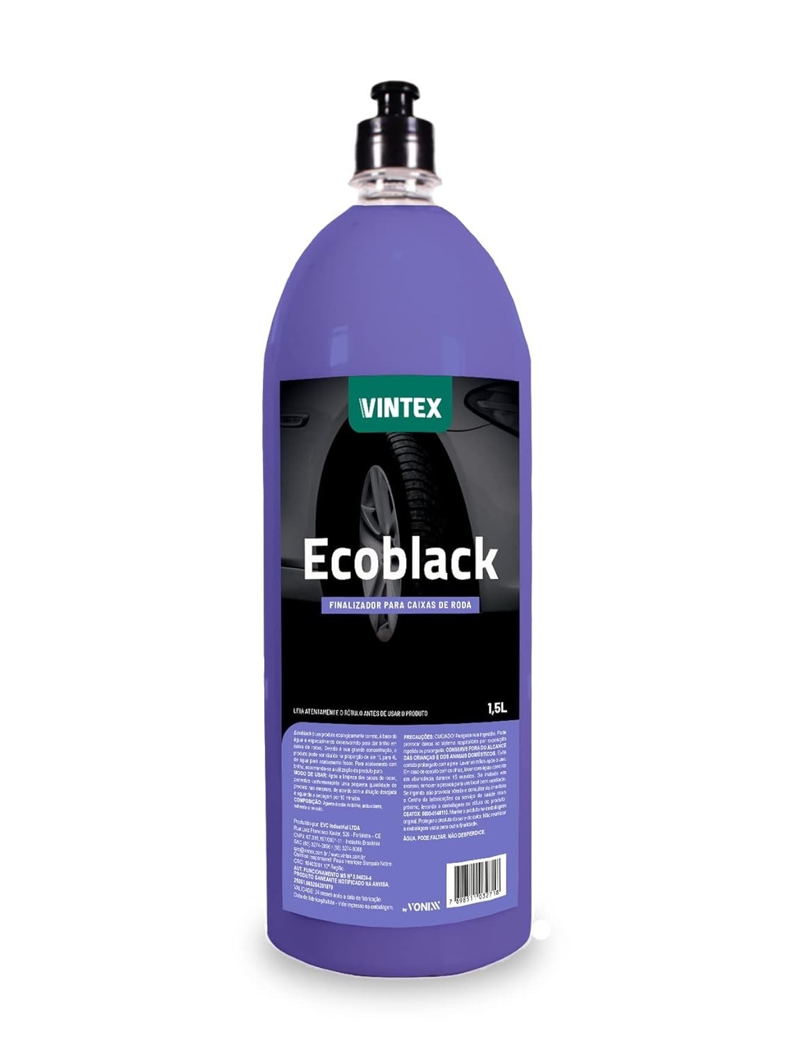 Ecoblack 1,5L: Brilho Intenso e Proteção Ecológica para Caixas de Roda