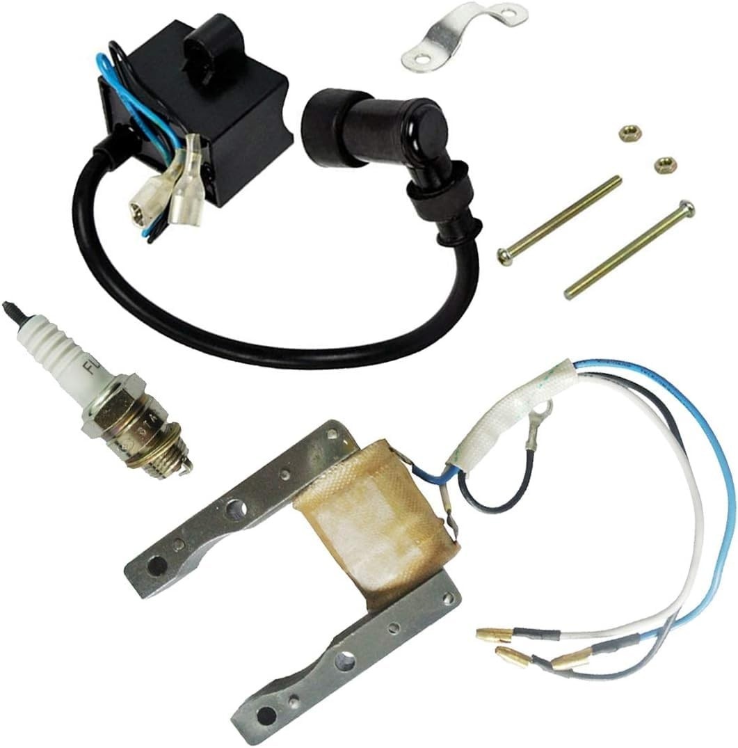 Kit Bobina CDI e Vela de Ignição de Alta Performance para Bicicleta Motorizada 2 Tempos 50cc-80cc