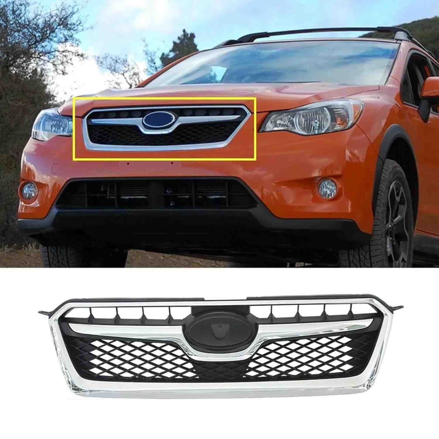 MUTUSAISI Grade Superior Cromada: Destaque e Proteção para seu Subaru Impreza, XV Crosstrek e Crosstrek