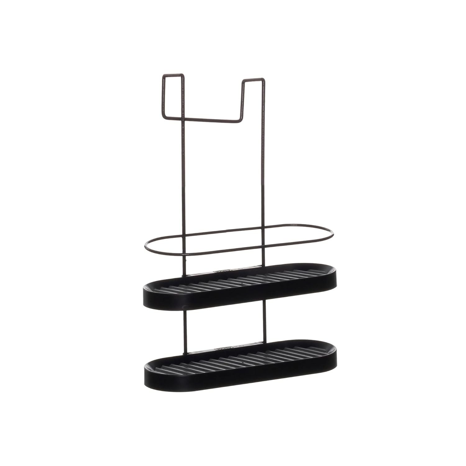 Porta Shampoo Duplo de Box Wave Preto - Organização Moderna e Prática para Banheiro