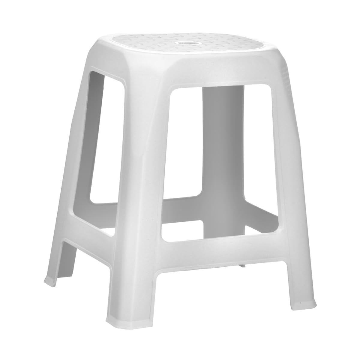 Conjunto com 3 Banquetas Brancas Modernas - Design Ergonômico e Empilhável