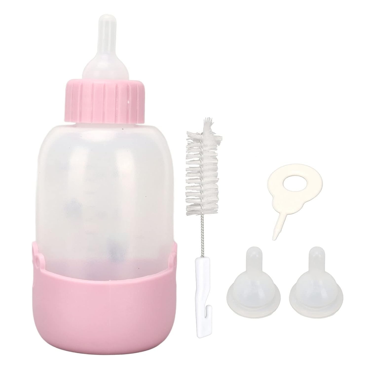 Mamadeira Profissional para Filhotes - Bico Macio de Silicone, 100ml com Escala e Escova