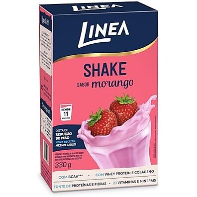 Shake Morango Linea 330g: Delícia Fit e Saborosa!