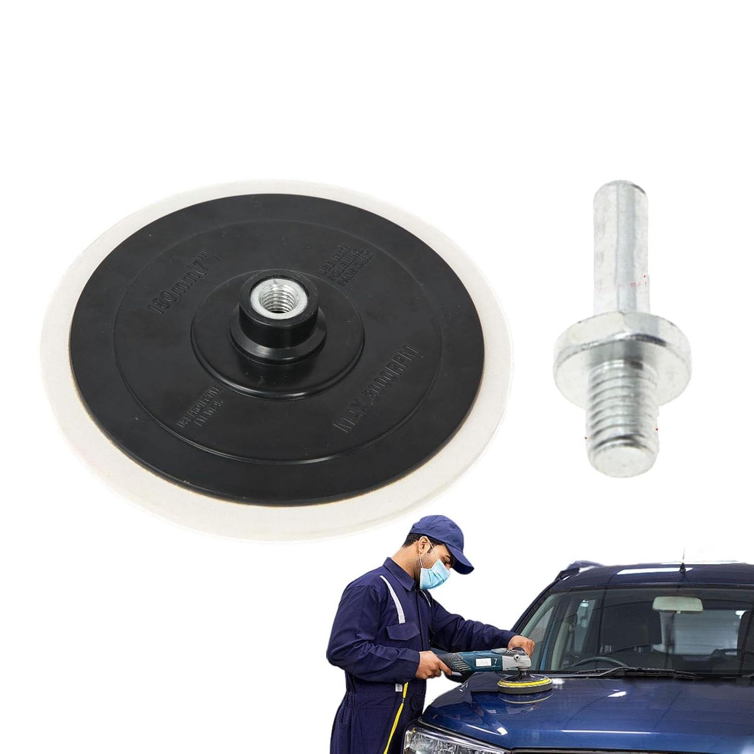 Kit de Polimento para Rodas e Carro com Disco Flocado - Sistema de Fixação por Parafuso