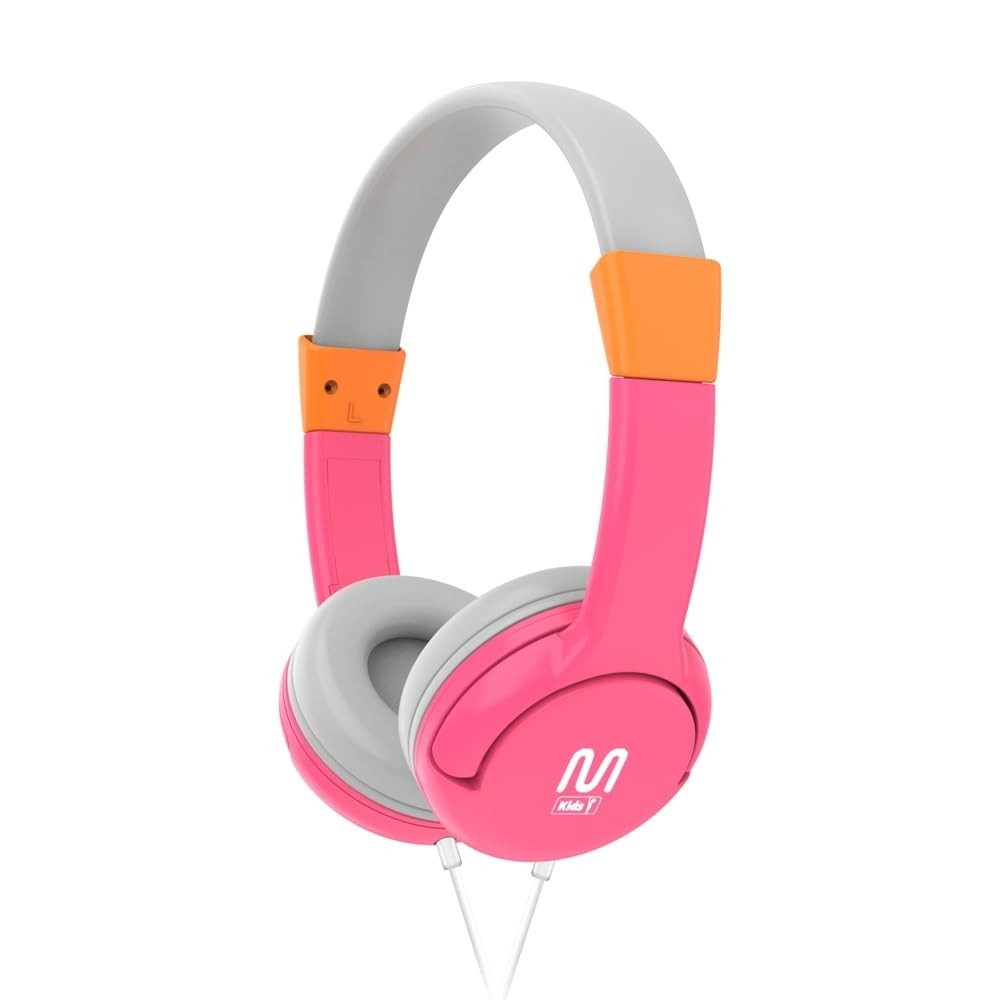 Fone de Ouvido Kids Happy Rosa com Microfone - Segurança e Diversão para Crianças