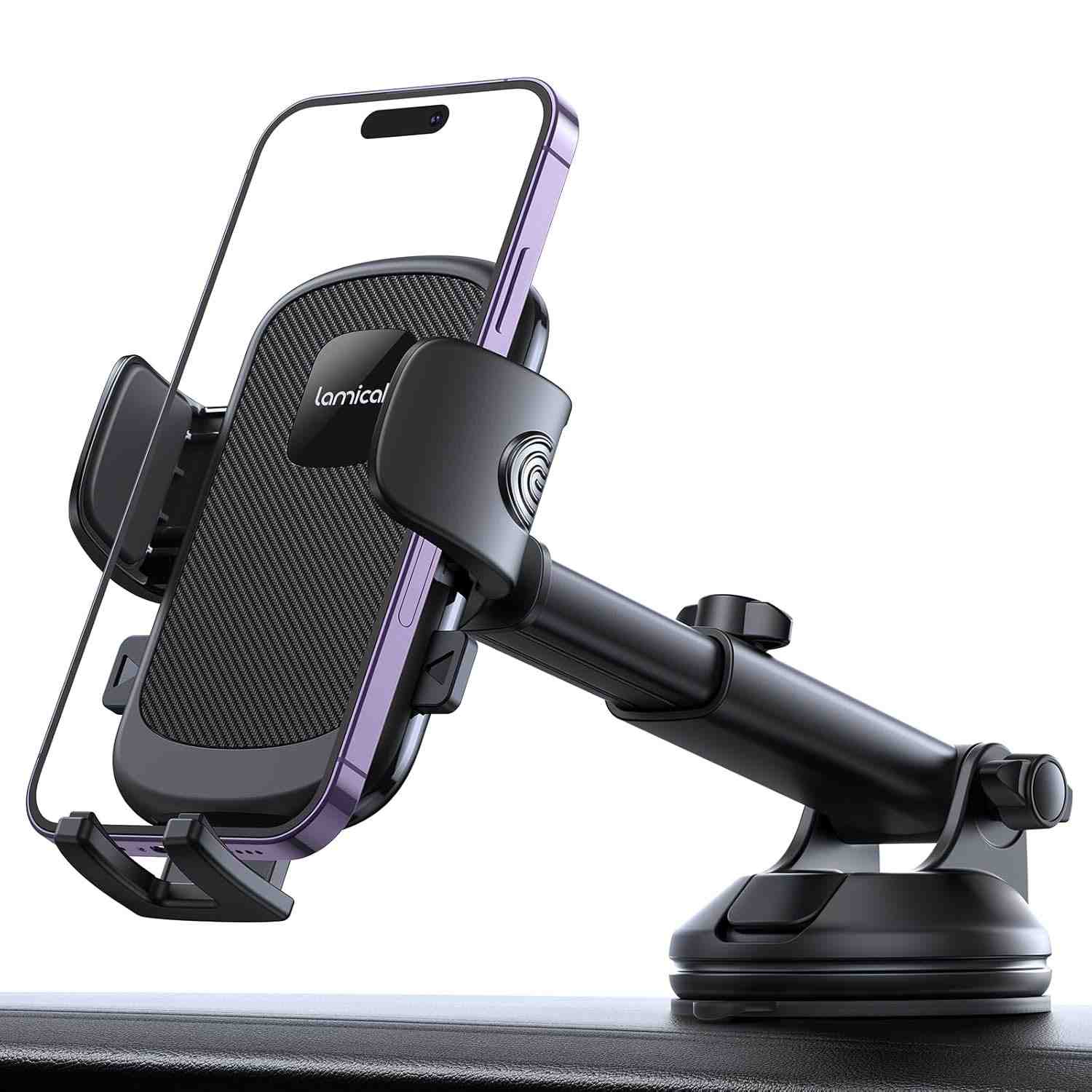 Suporte de Celular para Carro Lamicall: Fixação Ultra Forte (31,8kg), Ajustável e Seguro