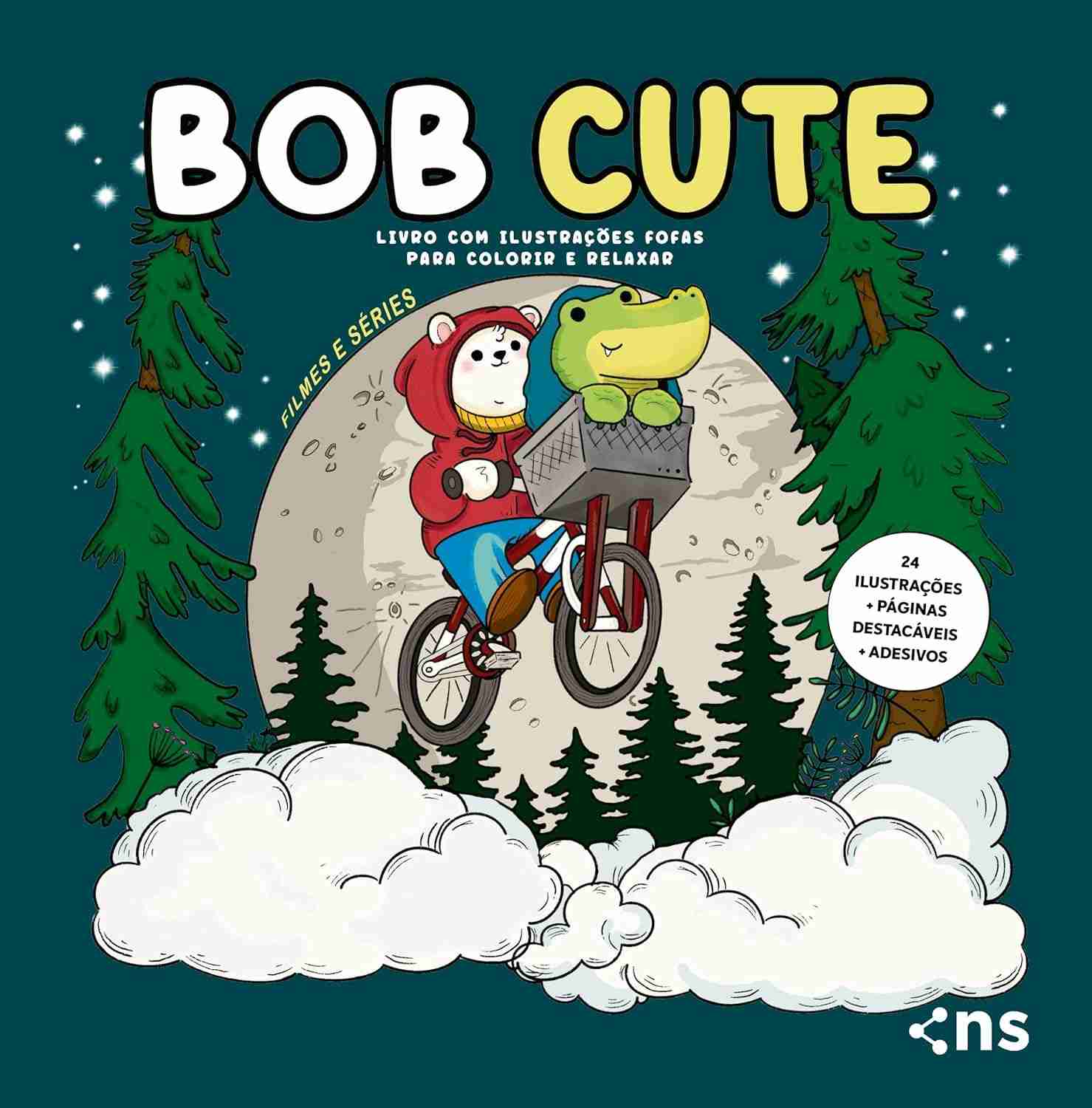 Livro de Colorir Bob Cute: Filmes e Séries com Adesivos e Ilustrações Exclusivas