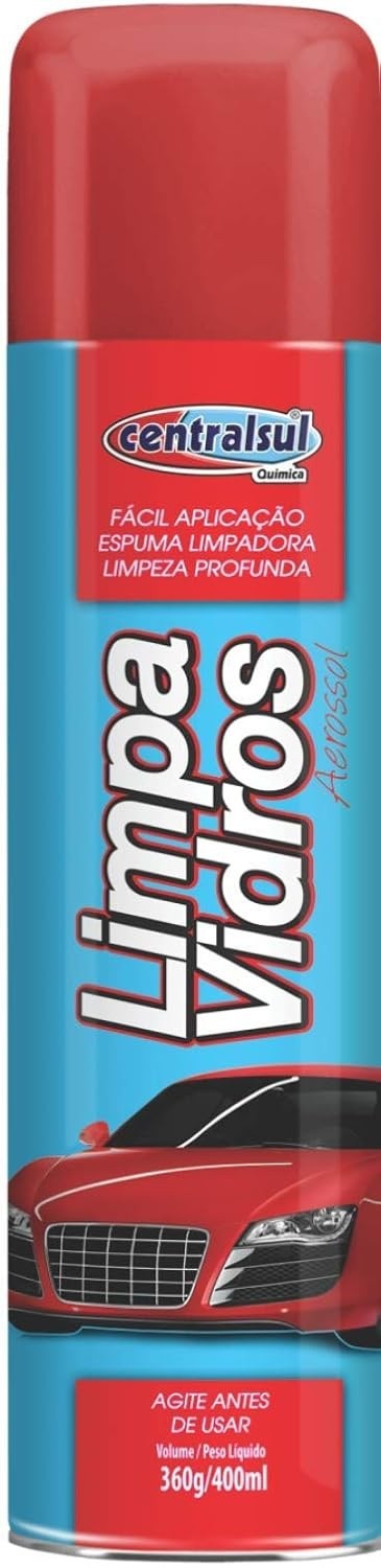 Centralsul Limpa Vidros Aerossol 400ml: Brilho Impecável e Limpeza Profunda