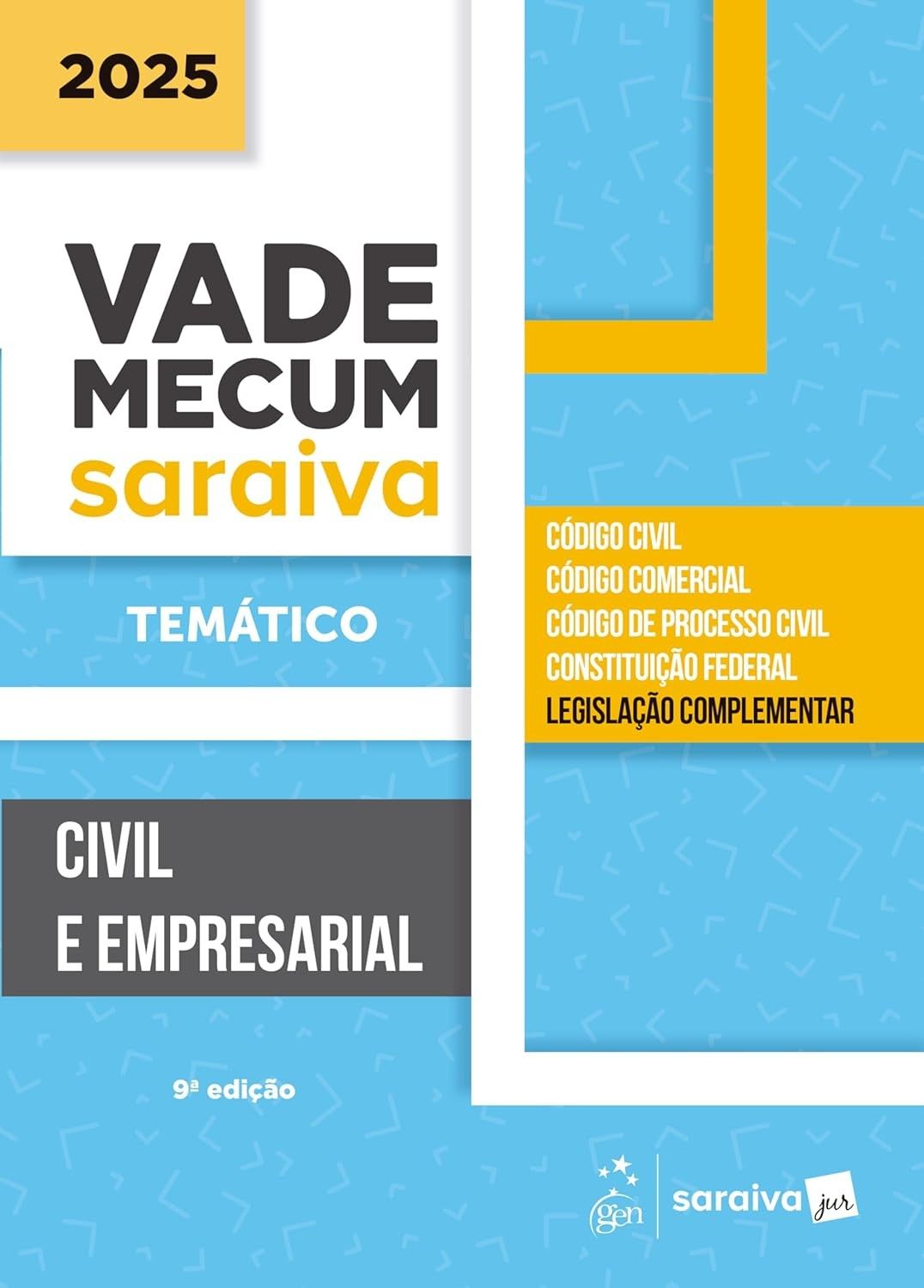 Vade Mecum Civil e Empresarial 9ª Edição 2025: Essencial para OAB e Prática Jurídica