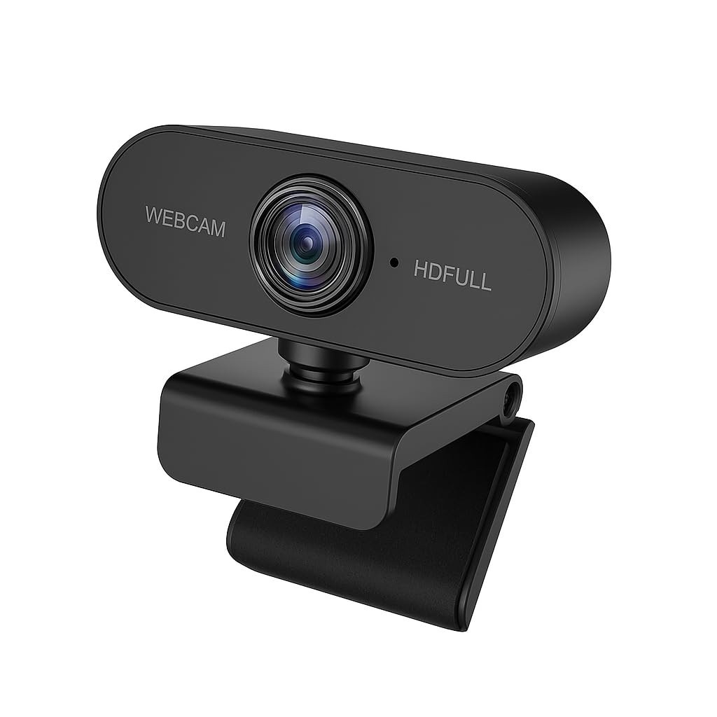 Webcam Full HD 1080p com Microfone Integrado e Ângulo Amplo - Ideal para Videoconferências e Lives