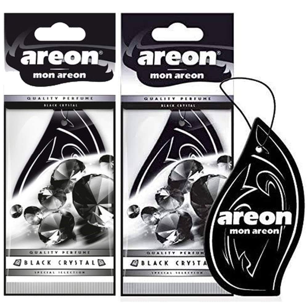 2x Perfume para Carro Areon Black Crystal: Frescor Elegante e Duradouro