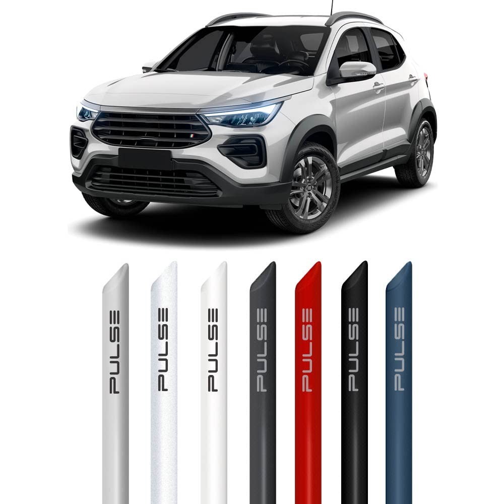 Jogo Friso Lateral Pintado Fiat Pulse 2021+ (Branco Alaska) - Proteção e Estilo Esportivo