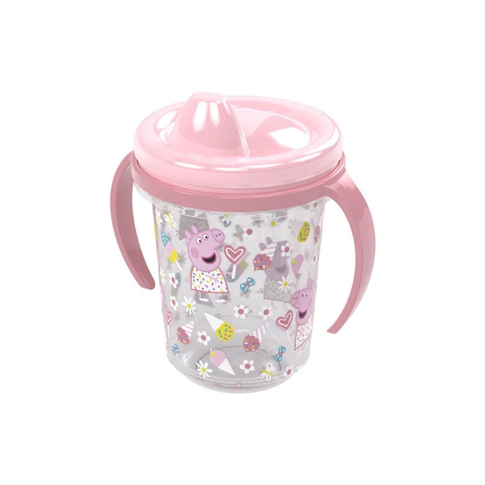 Caneca Peppa Pig 280ml em Plástico Seguro - Ideal para Crianças e Bebês