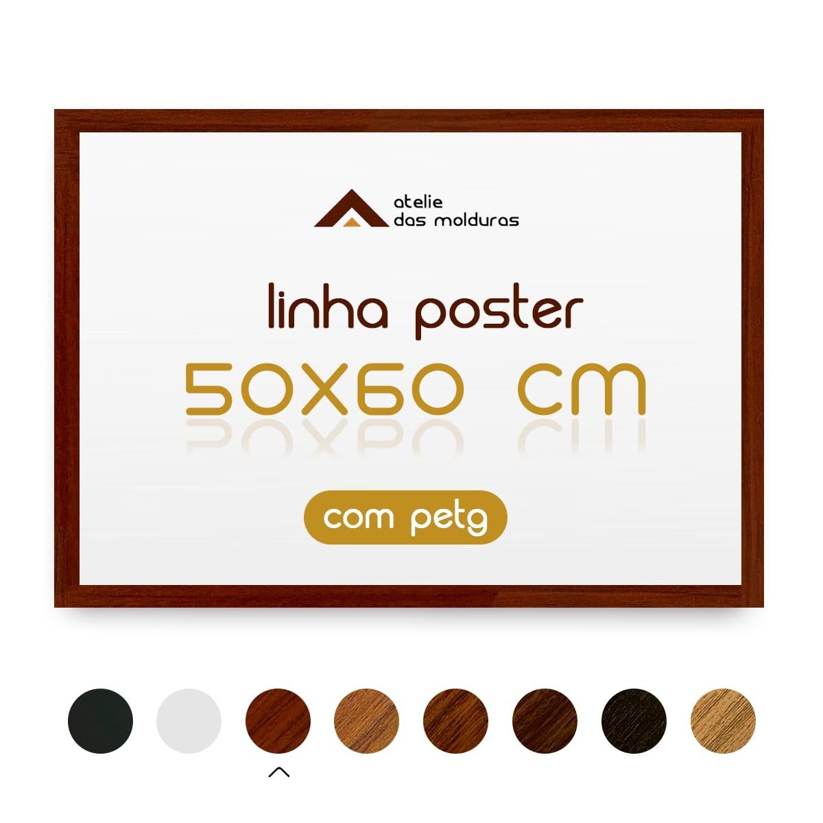 Moldura Quadro Poster 50x60 cm com Acetato PETG - Decore com Estilo e Durabilidade