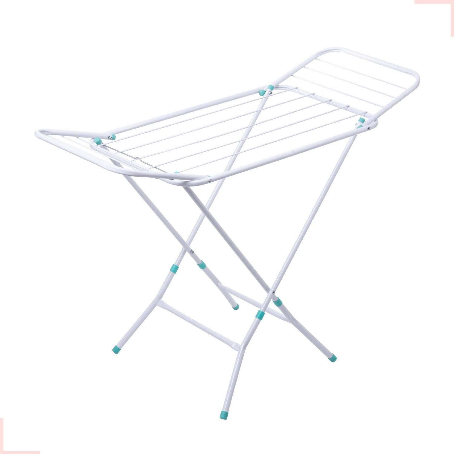 Varal Portátil de Chão com Abas Dobráveis – Resistente e Prático para Casa e Viagem (Branco)