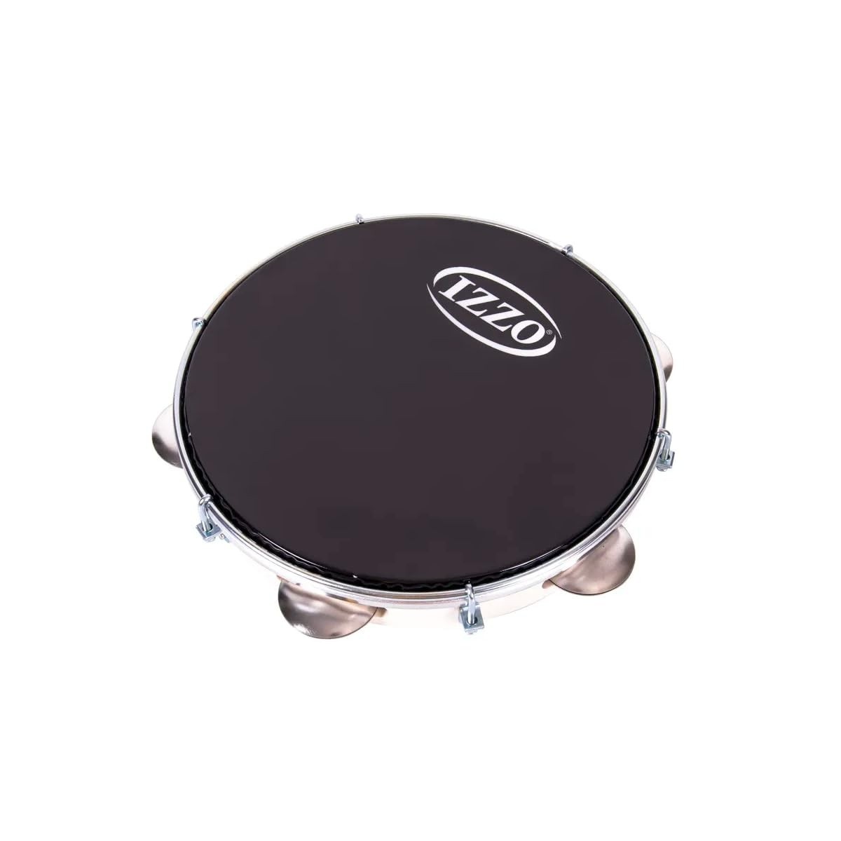 Pandeiro Izzo 10" ABS Branco Pele Preta: Som Profissional e Durabilidade Incrível