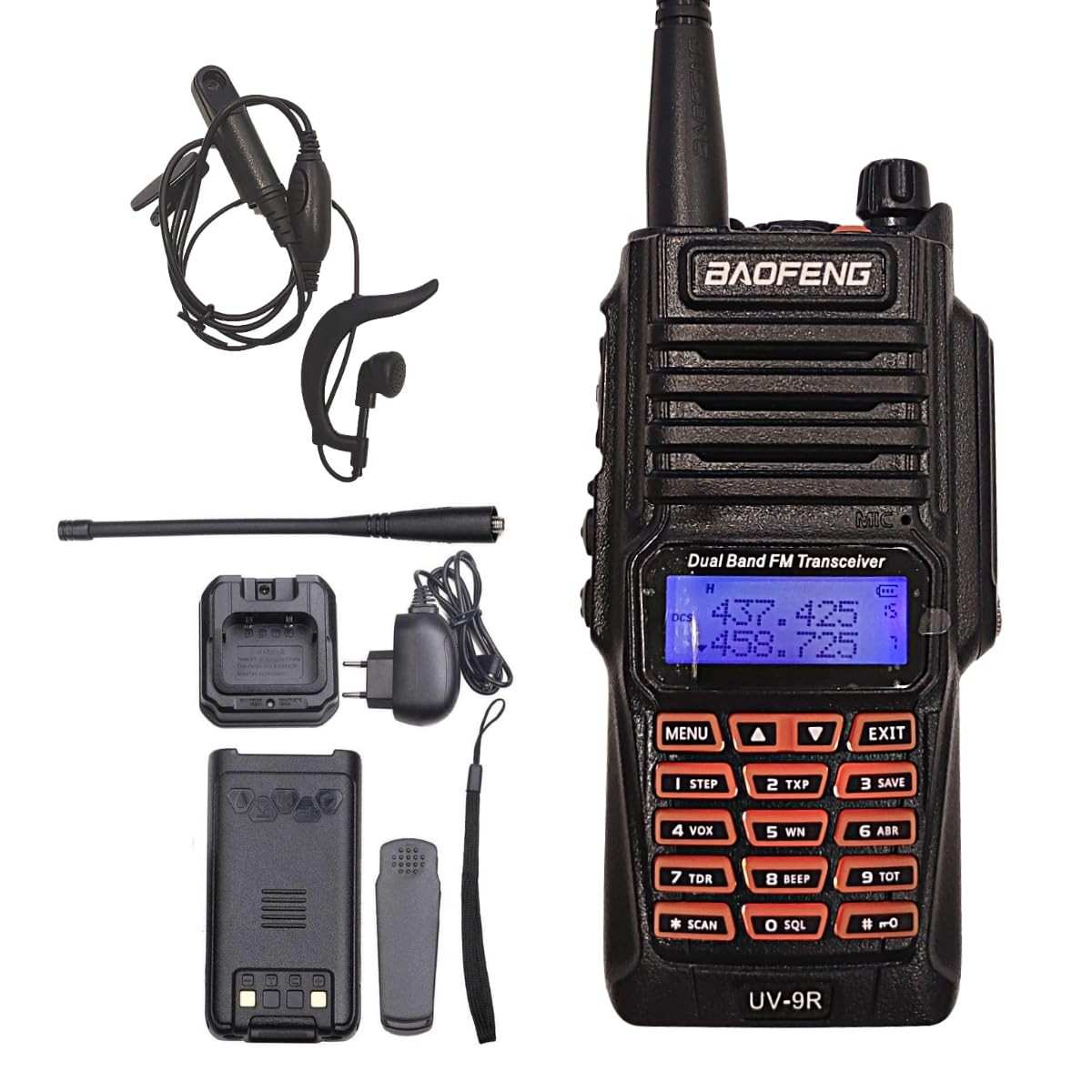 Rádio Comunicador Baofeng UV9R: Longo Alcance, Dual Band e À Prova d'Água 10W