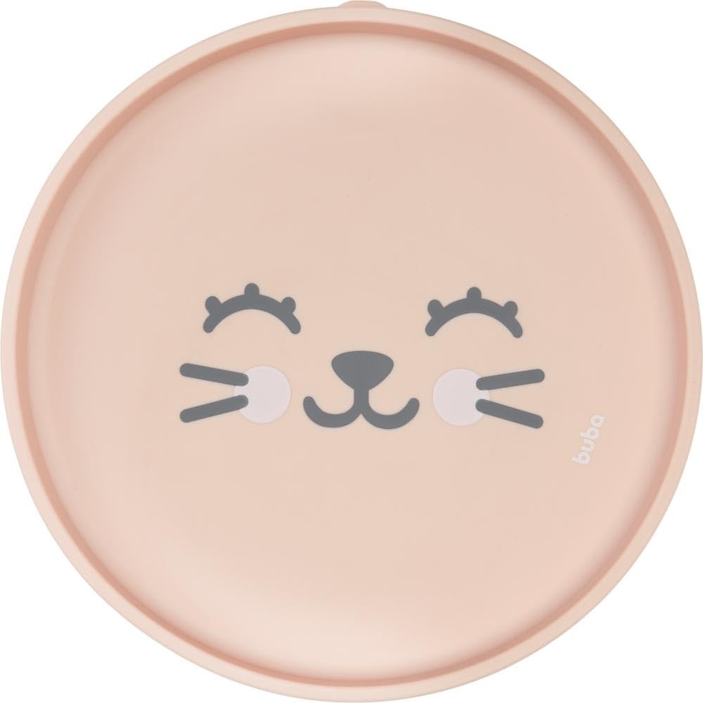Pratinho em Silicone com Ventosa Gumy Pêssego - Seguro, Higiênico e Prático para Bebês