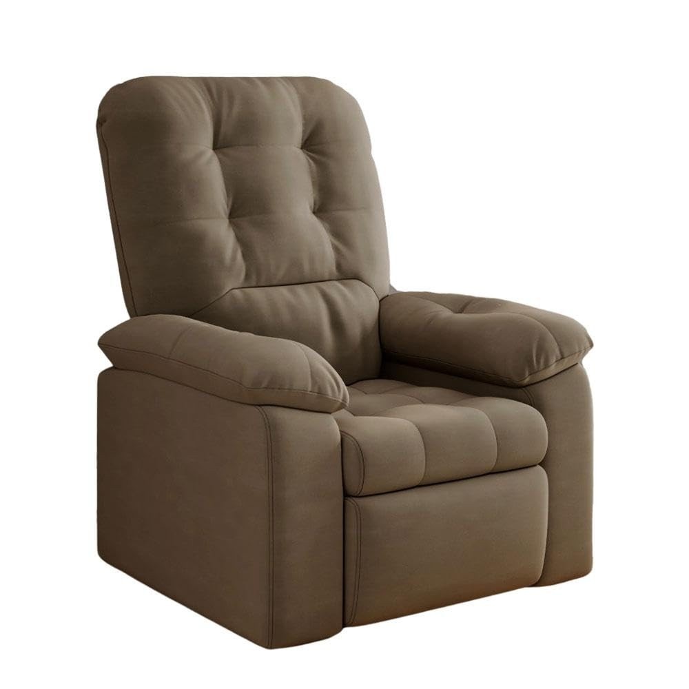 Poltrona Reclinável Papai Suede Veludo Capuccino - Conforto e Estilo para Sua Sala