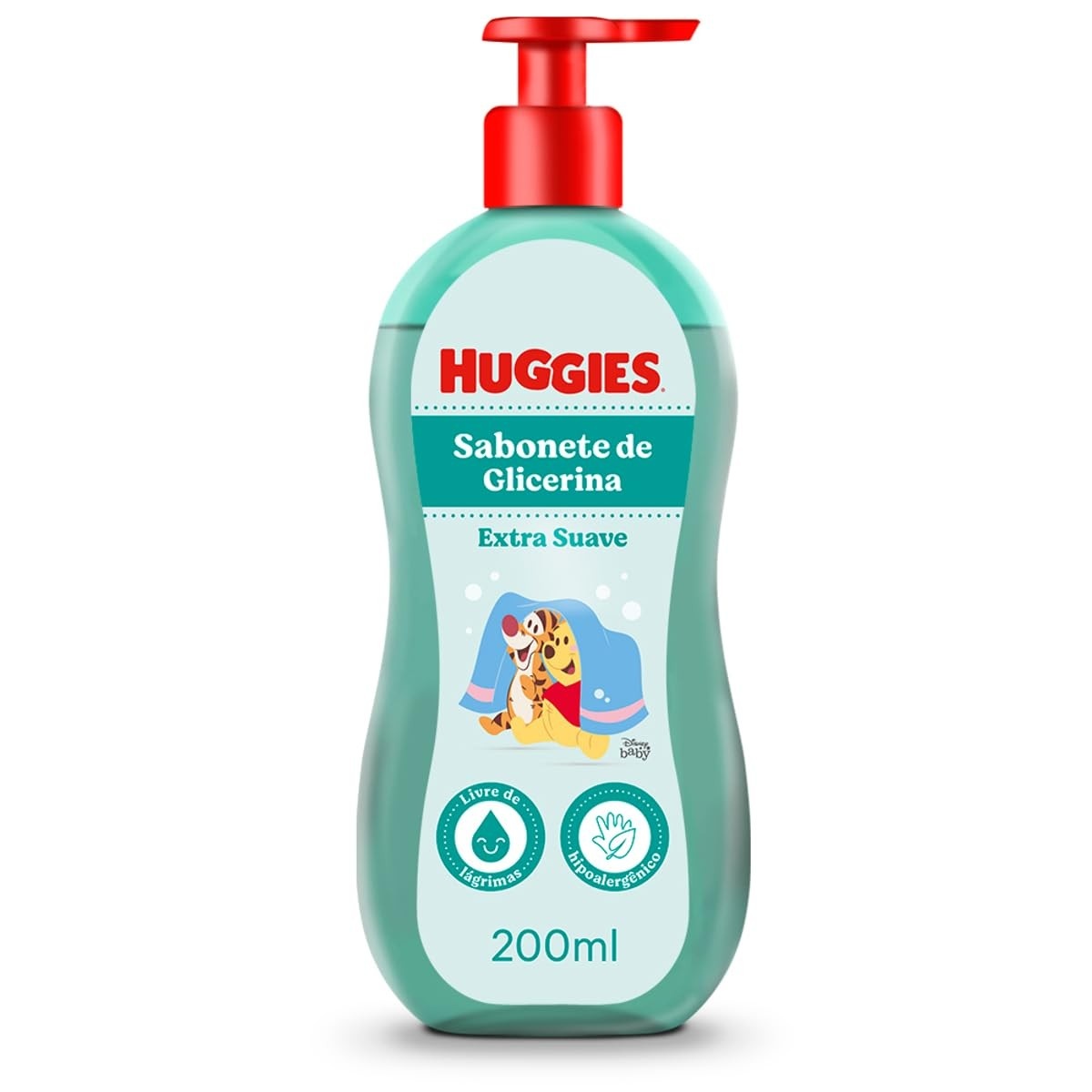 Sabonete Líquido Huggies Extra Suave 200ml - Limpeza Segura e Cheirinho Suave para Bebês